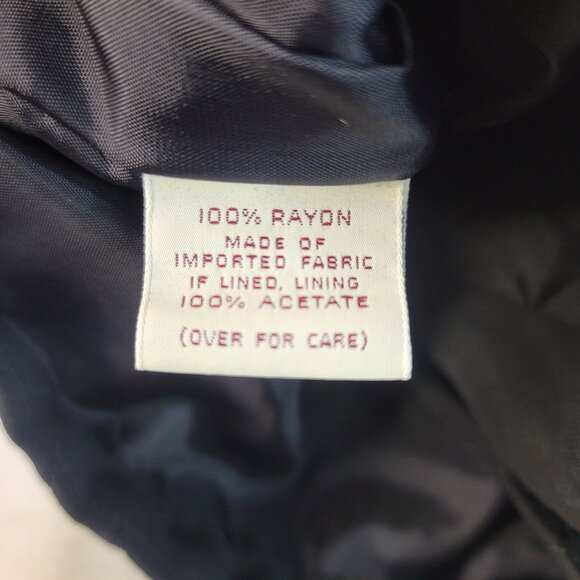 Quilted Floral Vest Size 12 Susan Bristol Winter Rose Black USA Button Deadstock - Picture 5 of 9